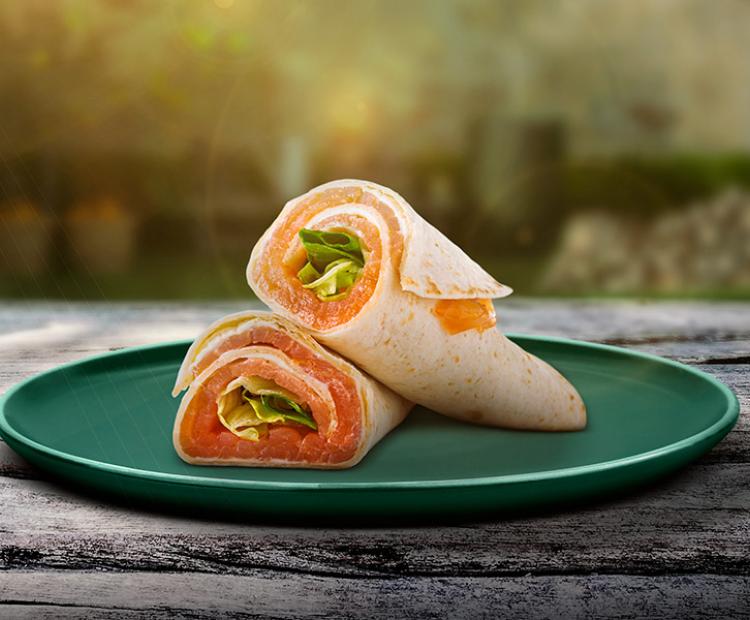 Receita com salmão: Wrap de salmão com Mel Organic